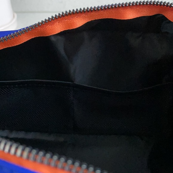 RAE DUNN DUDE BLUE DUAL SIDED TOILETRY POUCH BAG - Picture 7 of 10